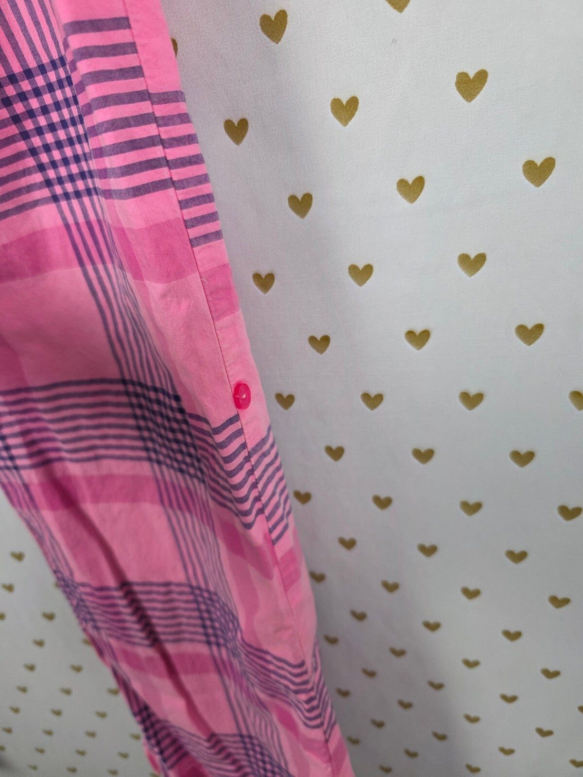 Victorias Secret  VINTAGE PINK PLAID STAY THE NIGHT Pants Pajama PJ Bottoms XS