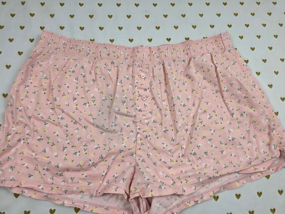 Victorias Secret PINK Floral Sleep Shorts Boxers Pajama Bottoms Medium