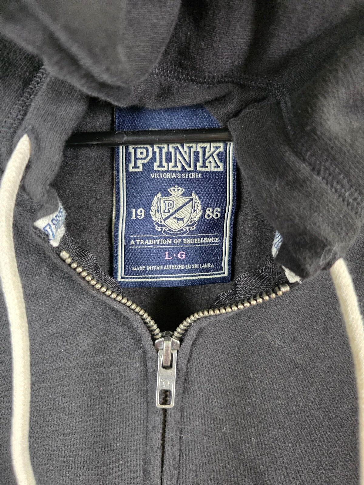 Victorias Secret PINK Vintage Y2k Full zip Hoodie Boyfriend Sweats Set Small L