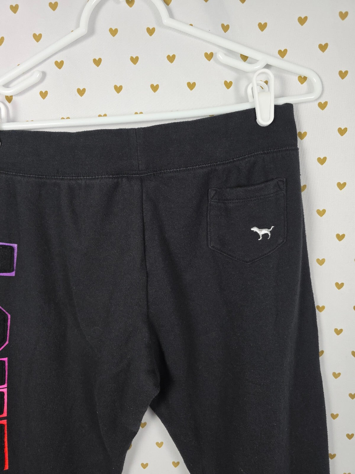 Victorias Secret PINK RAINBOW Embroidered Vintage Y2k Sweatpants SMALL