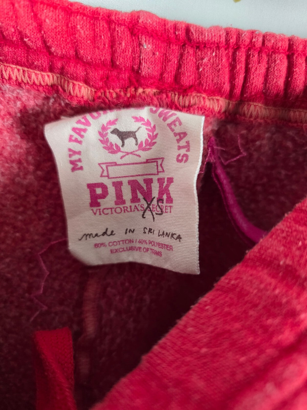 Victorias Secret PINK University Logo Sweats red Sweatpants XS Y2k