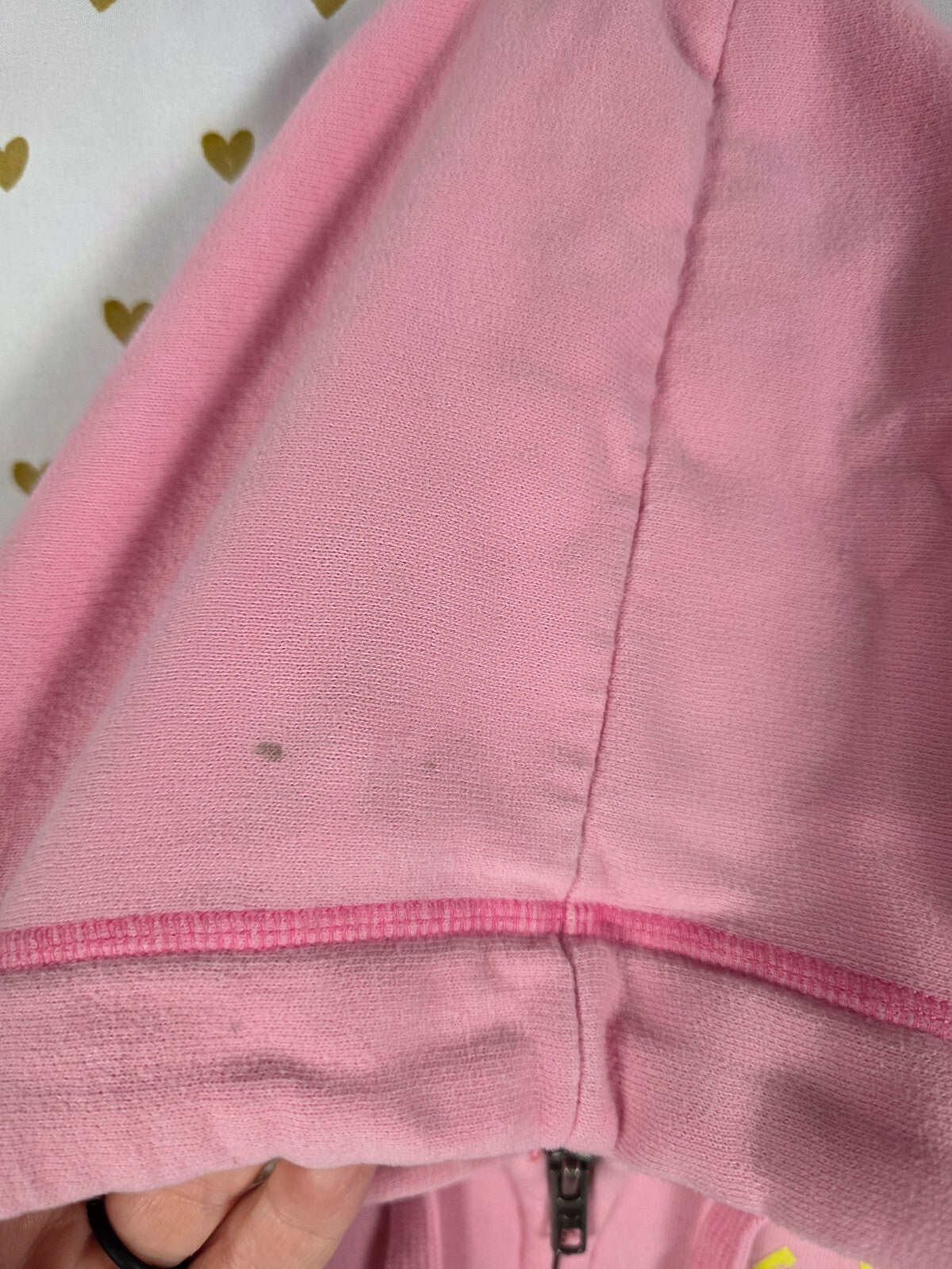 Victorias Secret Pink Vintage Y2k Preppy Happy Face Hoodie Jacket Medium