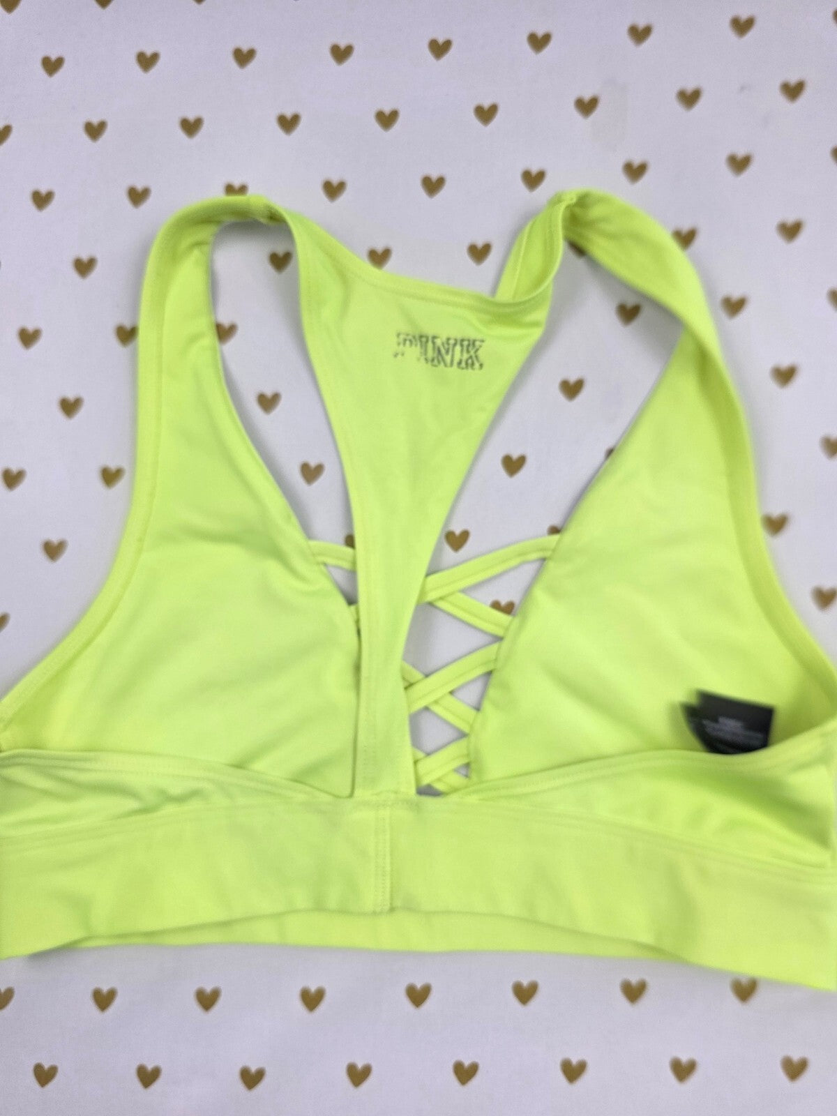 Victorias Secret Pink Active neon Small Bralette Bra Top Tank