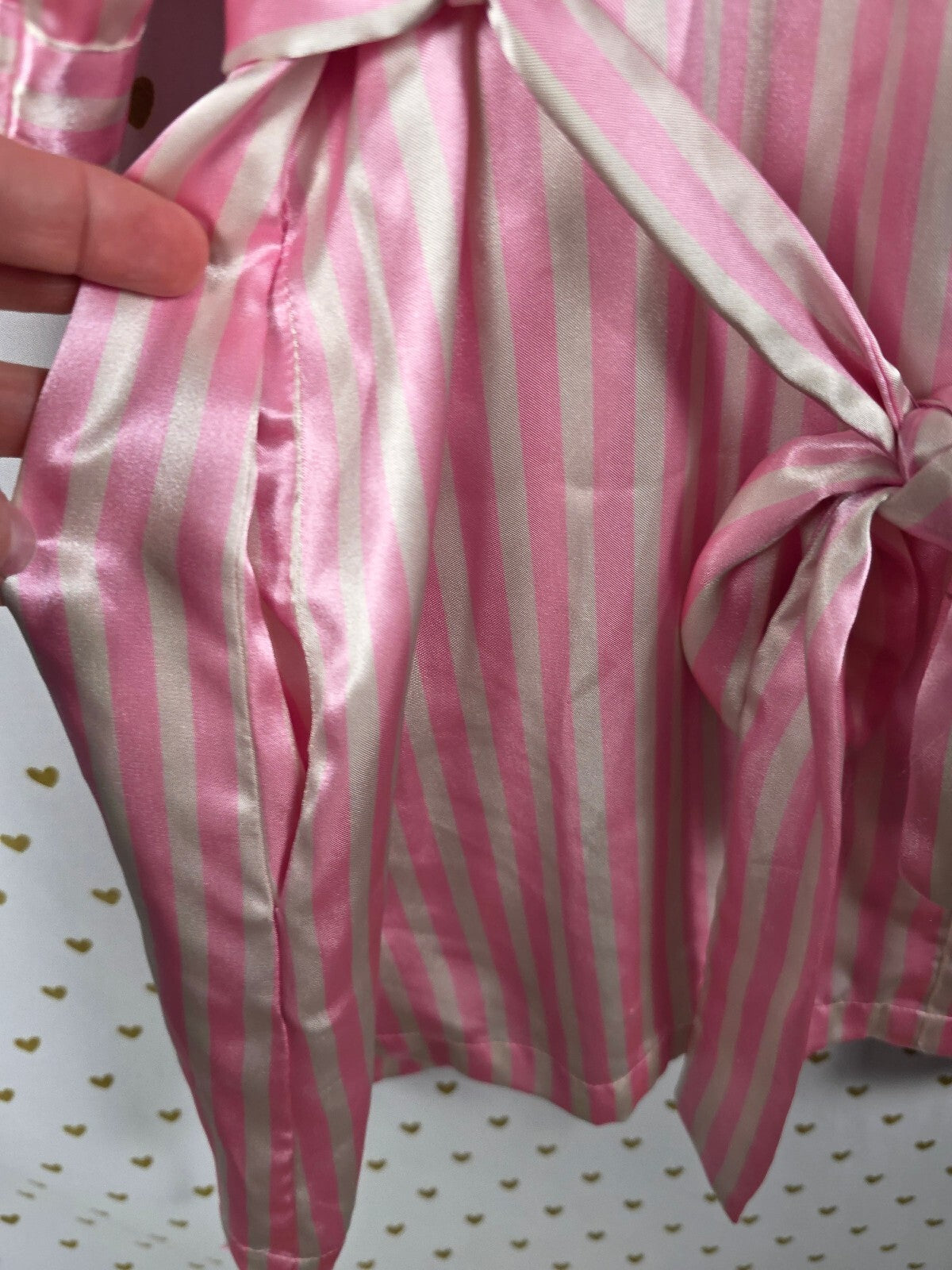2009 Victoria's Secret Fashion Show Robe Pink Stripe Butterfly Angel Wings OS