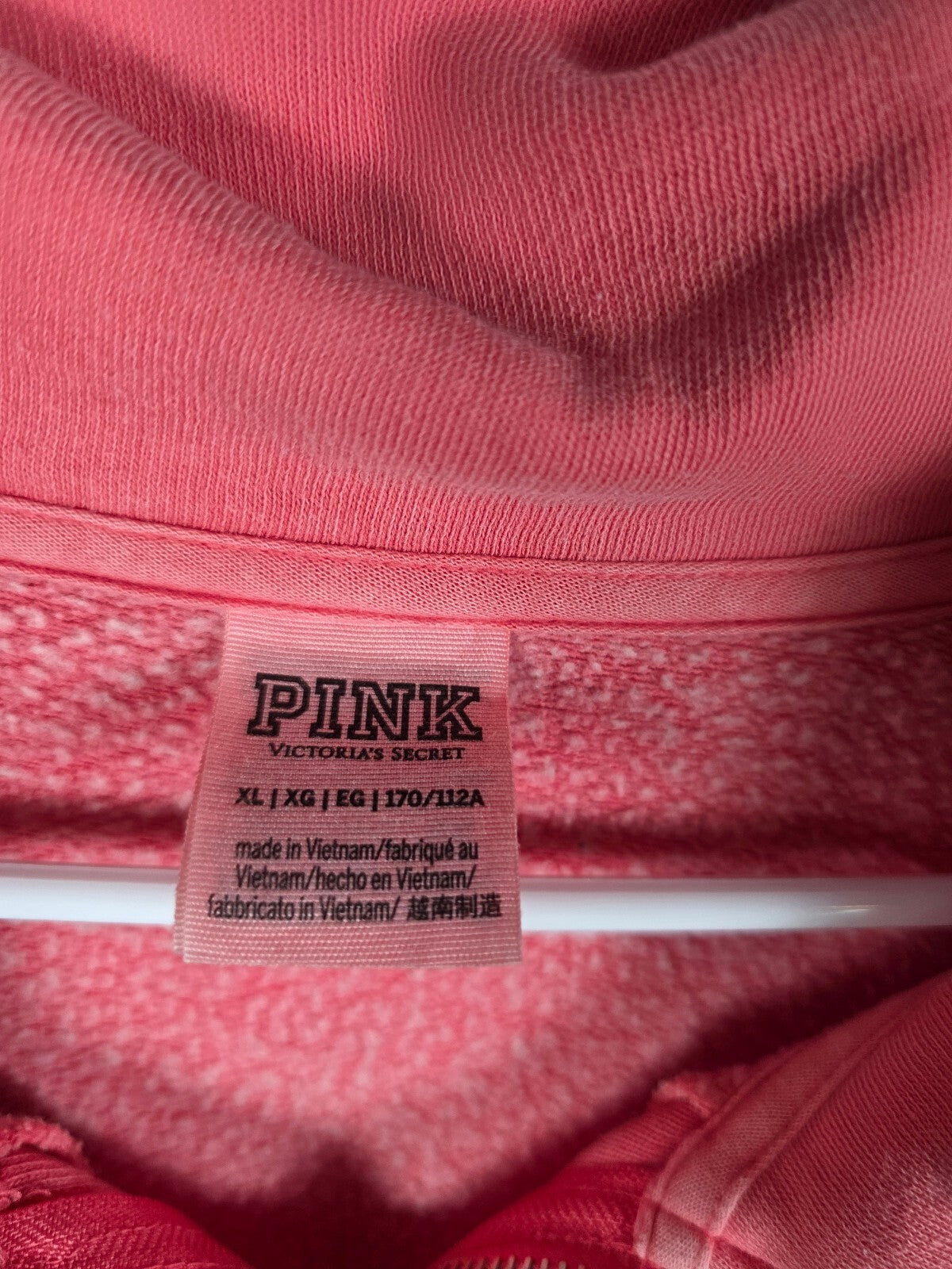 Victorias Secret Pink Quarter zip Oversized Sweater Shirt XL