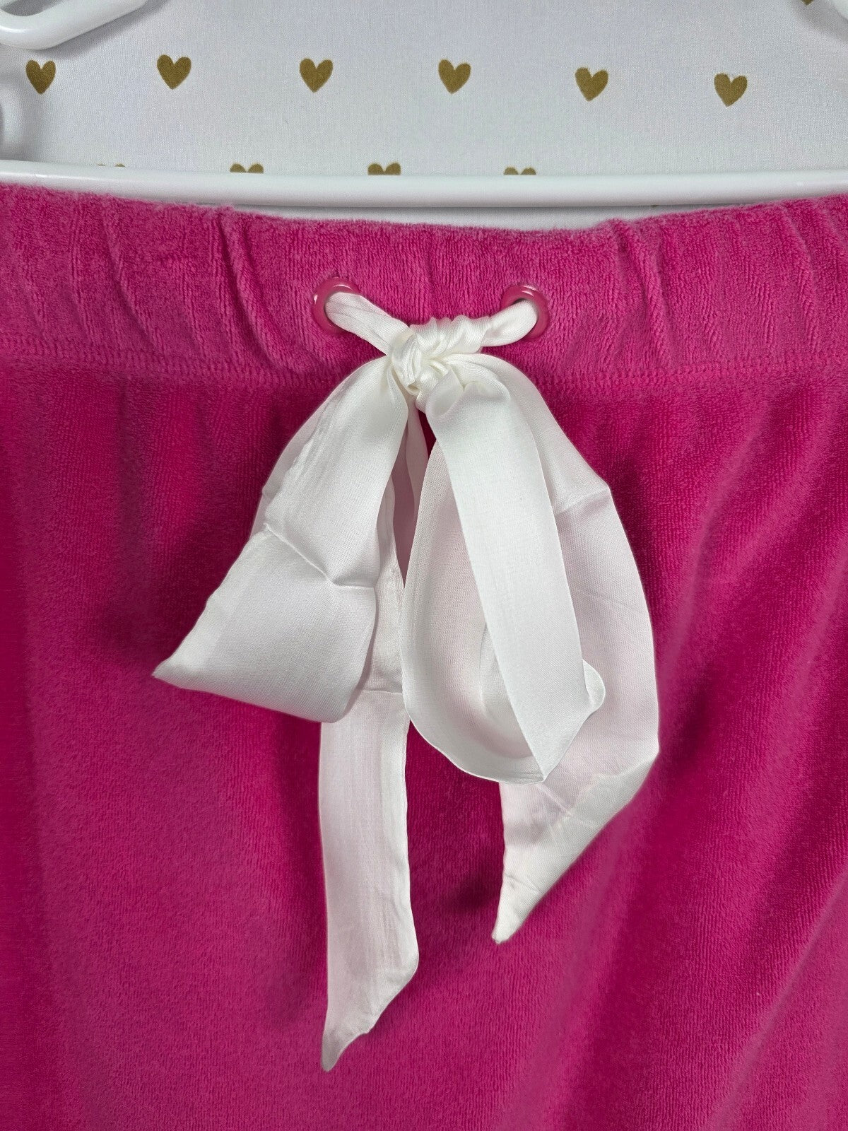 Victoria Secret PINK Velour VINTAGE LOVE Strapless Dress UNIVERSITY RARE MED L