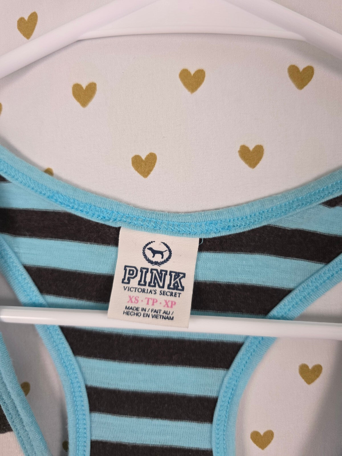 Victorias Secret PINK Striped Tank Top Y2k Vintage XS