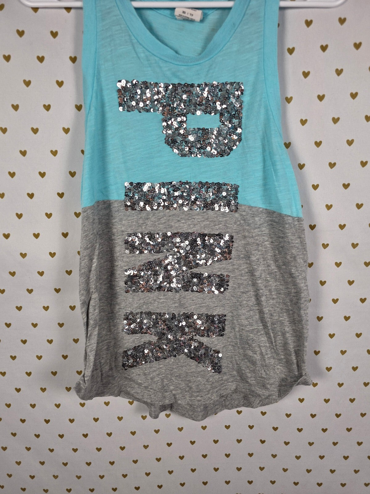Victorias Secret PINK Colorblock Bling Sequined Tank Top XS
