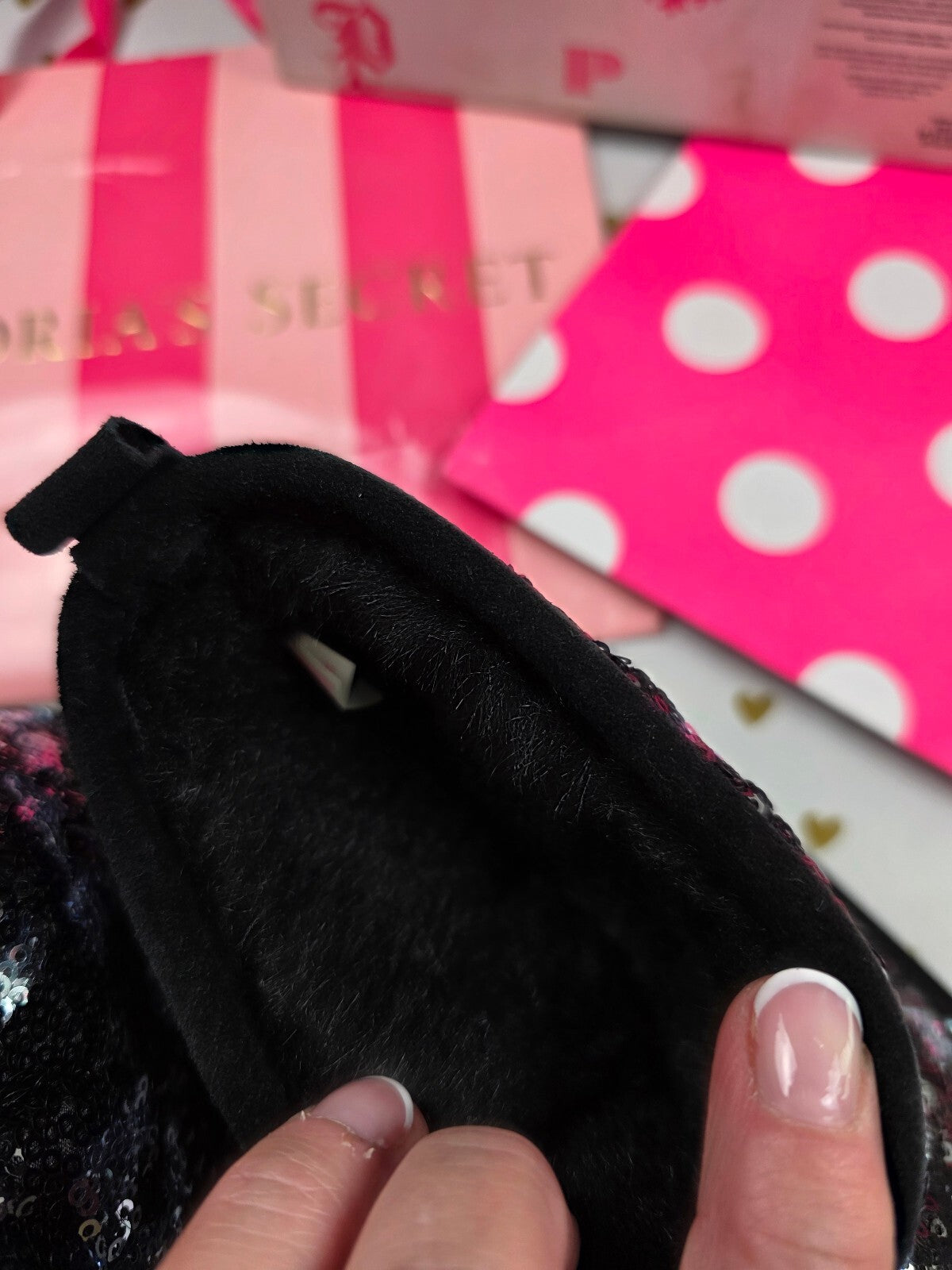2013 Victoria’s Secret PINK Sequin Leopard Mukluk Boots S 5-6 BLING w Box