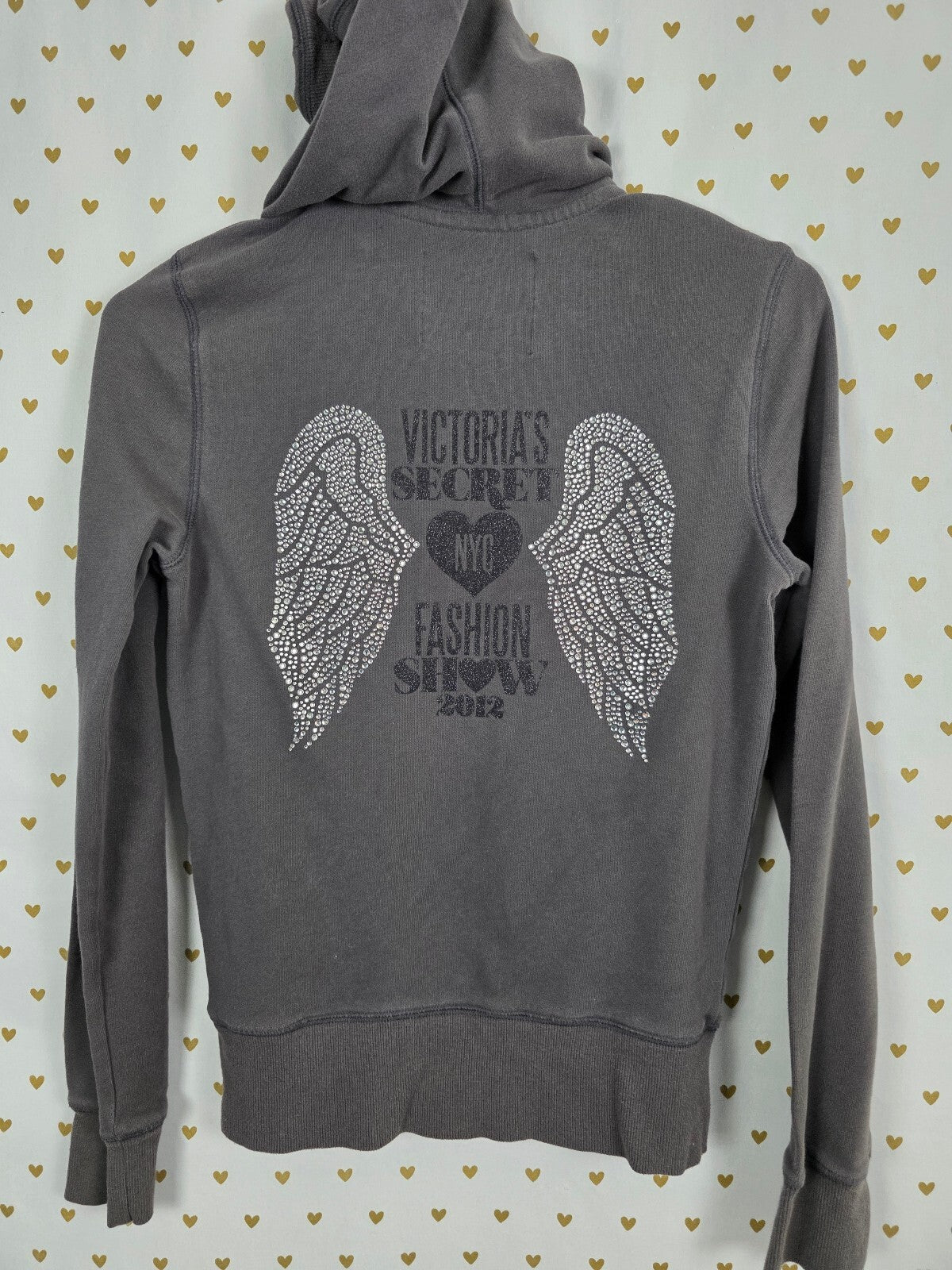 Victoria's Secret 2012 Fashion Show Rhinestone Angel Wings Hoodie XS Rare