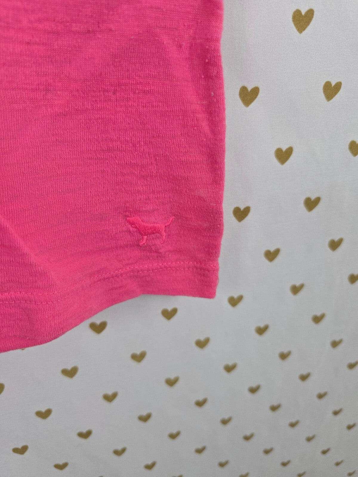 Victorias Secret PINK Love  V neck Burnout Tee shirt Vintage SMALL