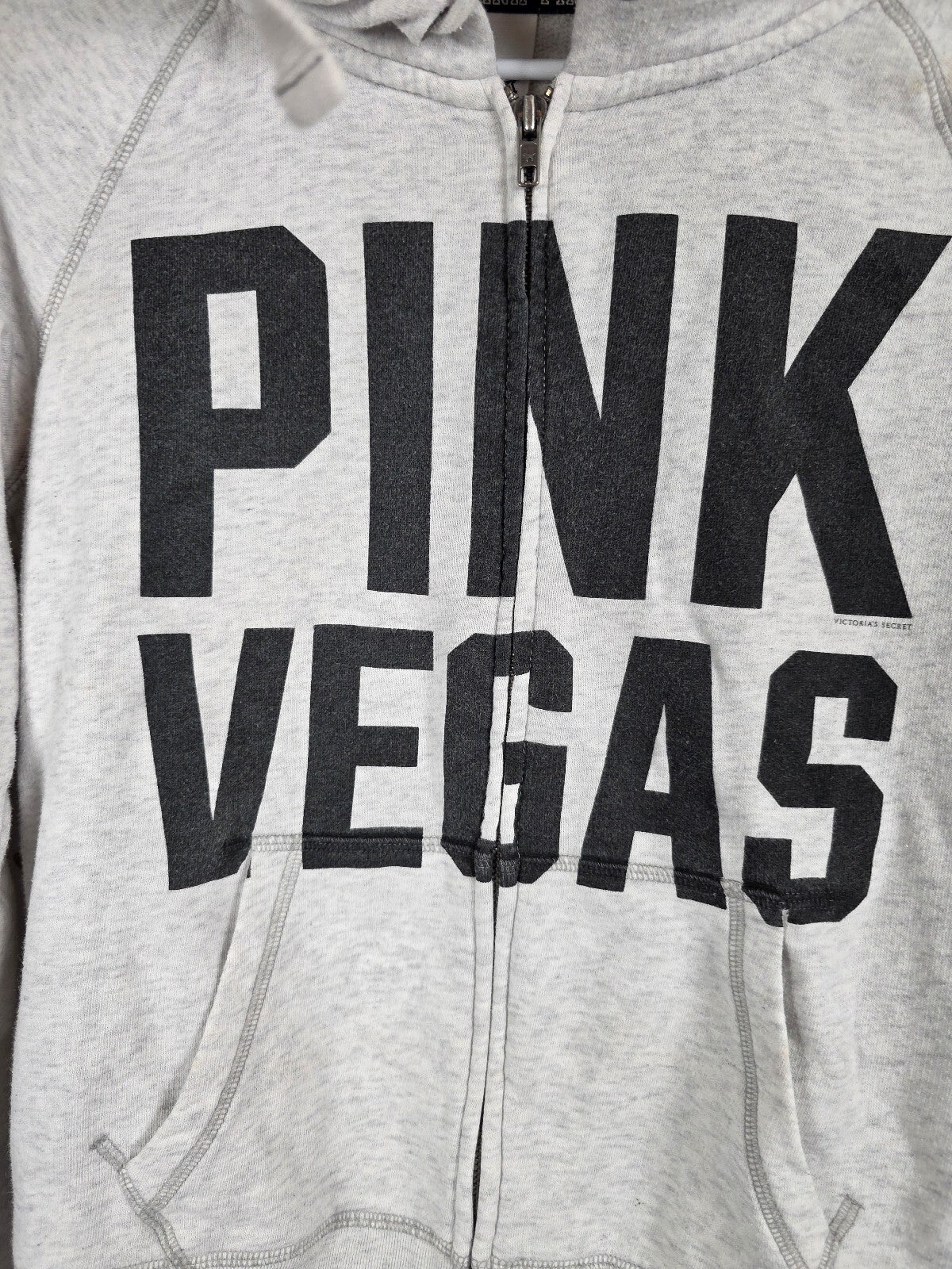 Victorias Secret Pink VEGAS Cherries BLING sequined Full zip Hoodie Jacket SMALL