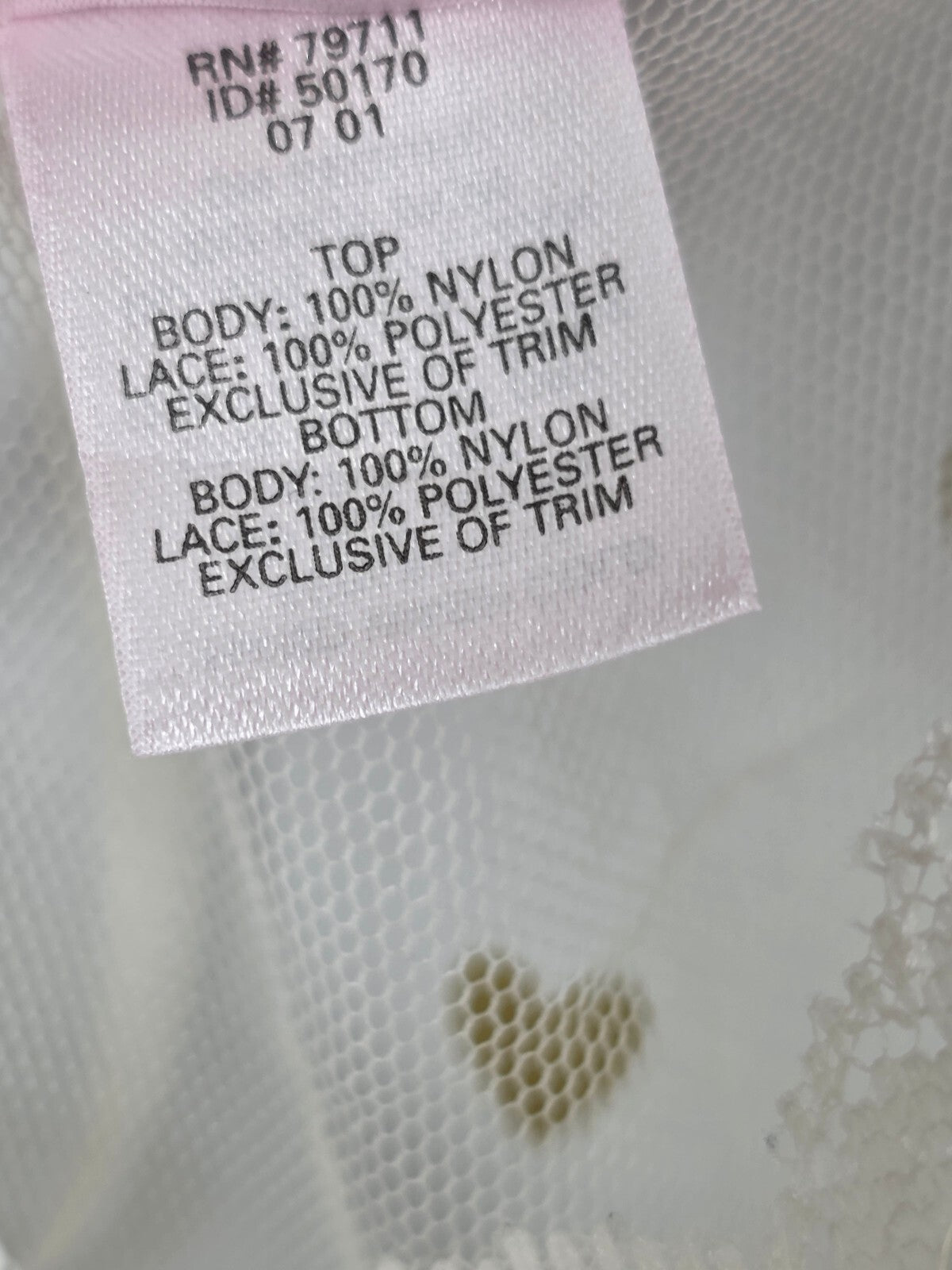 Victorias Secret Vintage Bling Sequined Sheer White babydoll Y2k Nightie Medium
