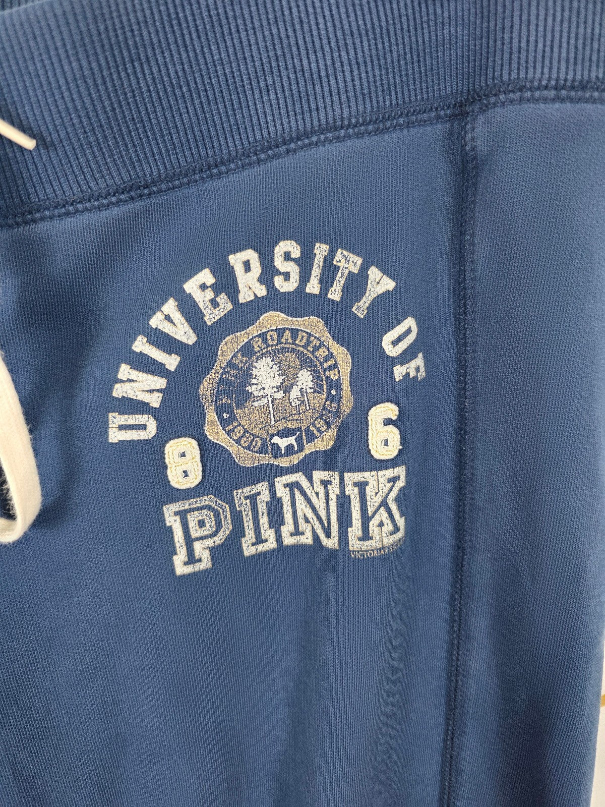Victorias Secret PINK Unversity VINTAGE y2k MEDIUM 07 Sweats Sweatpants Blue