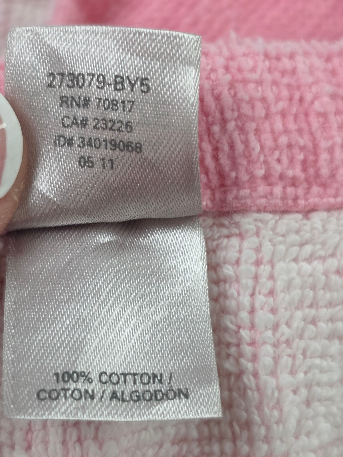 2011 Victoria’s Secret Bombshell Beach Towel Pink Striped Cotton Y2K 66x34