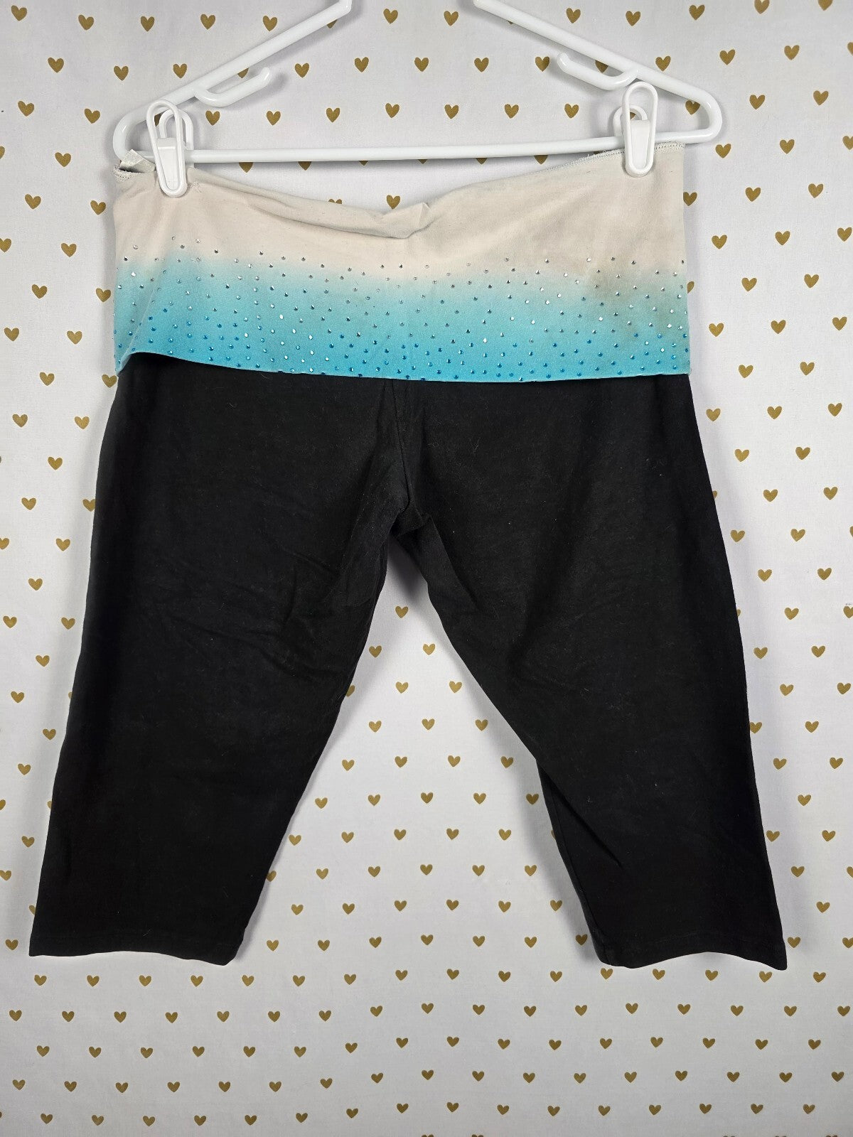 Victorias Secret PINK Gradient Bling Capri Leggings Yoga Pants Large