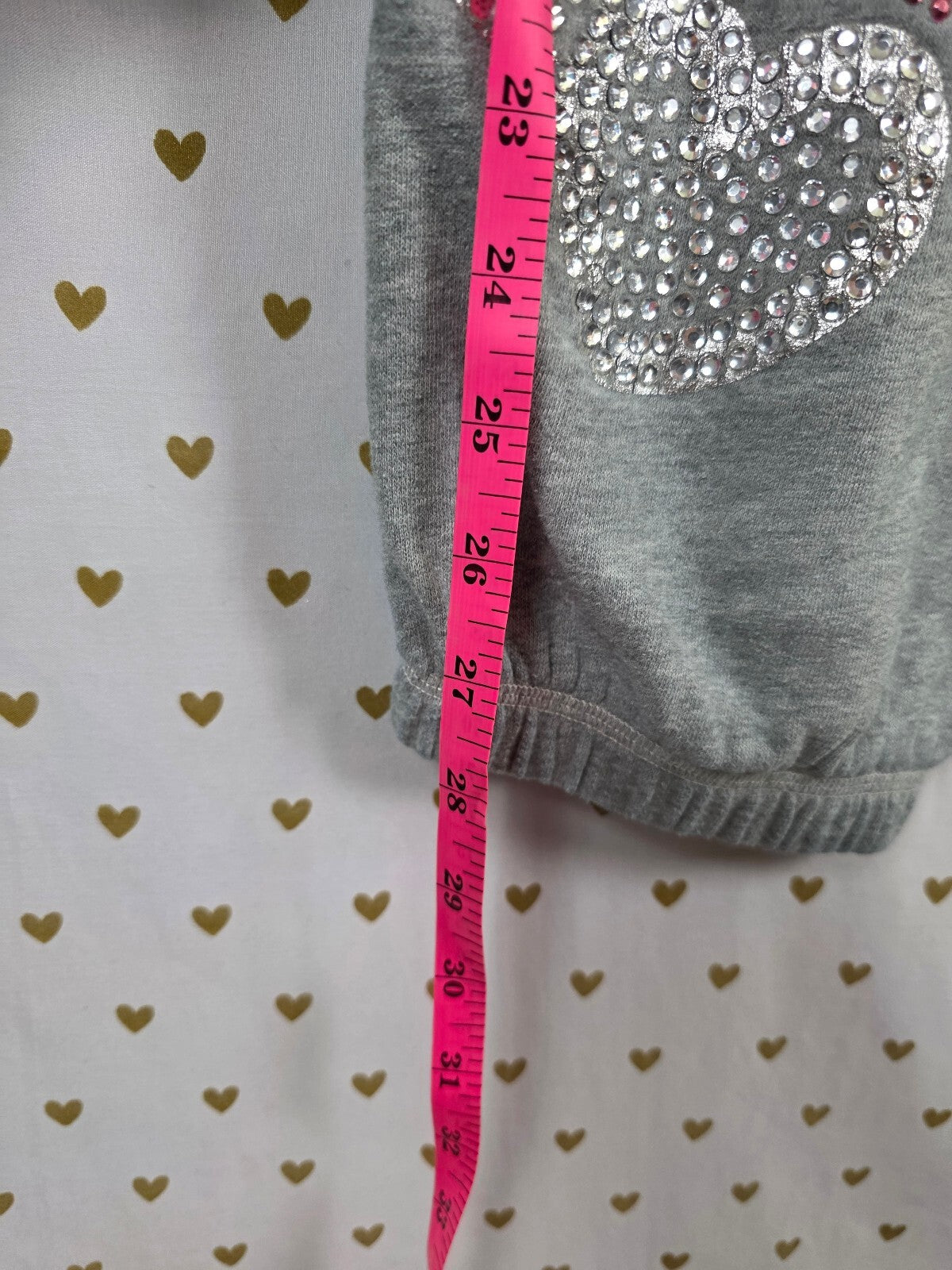 Vintage Victoria's Secret PINK Rhinestone Hearts Balloons Sweatpants S RARE