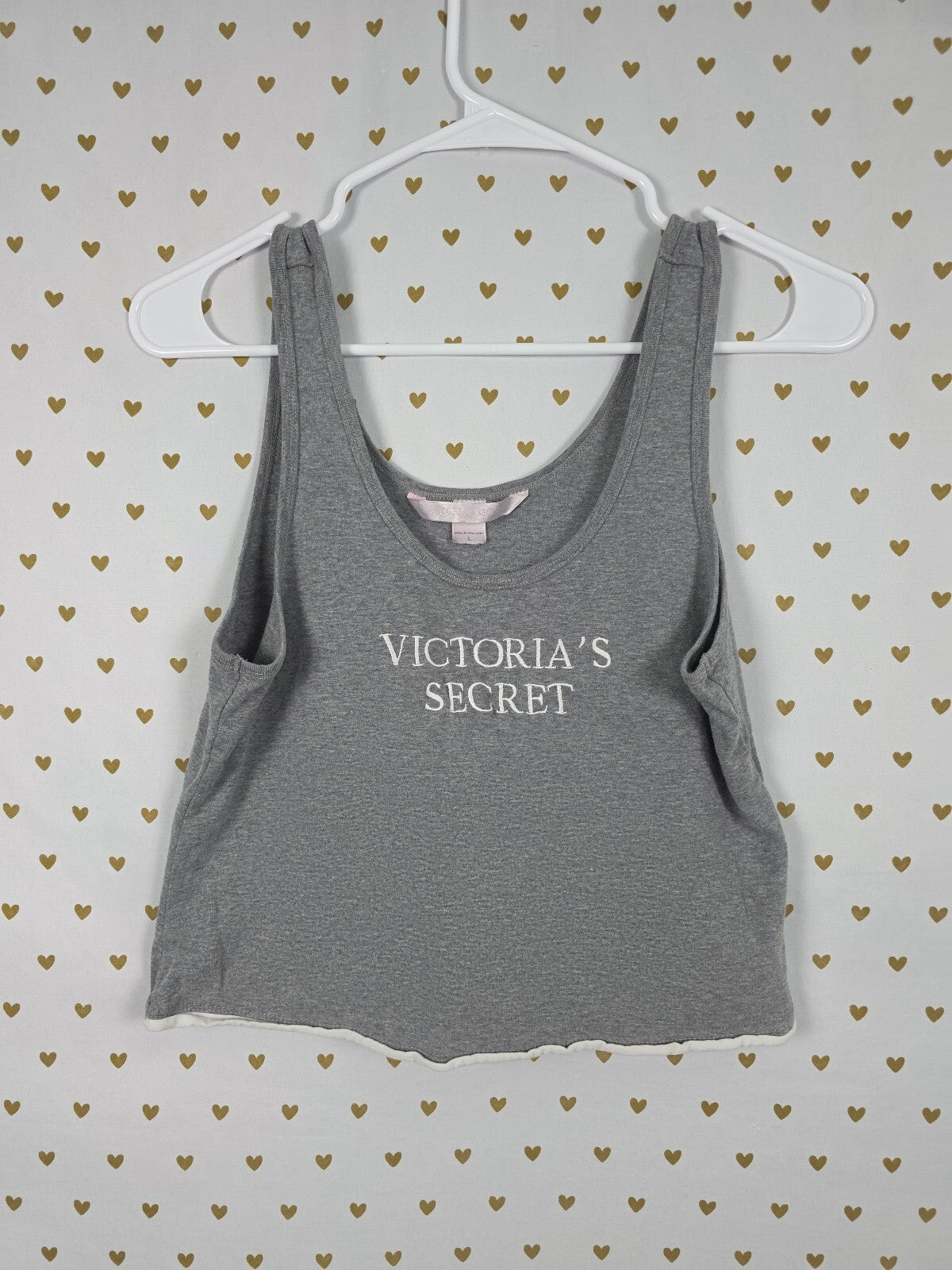 Victorias Secret Vintage Cotton y2k '00 Embroidered Tank Top  LARGE