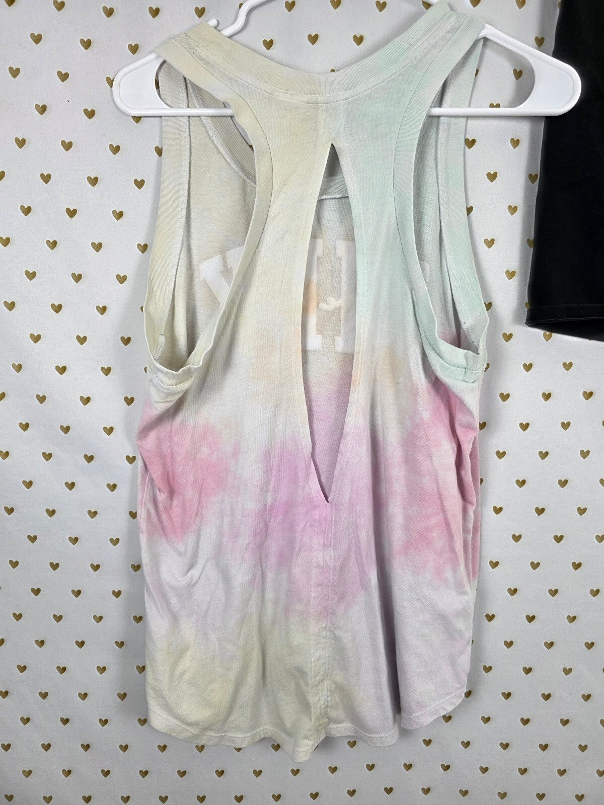 Victorias Secret PINK Watercolor Tank Top Bike shorts Logo SET Sm Med