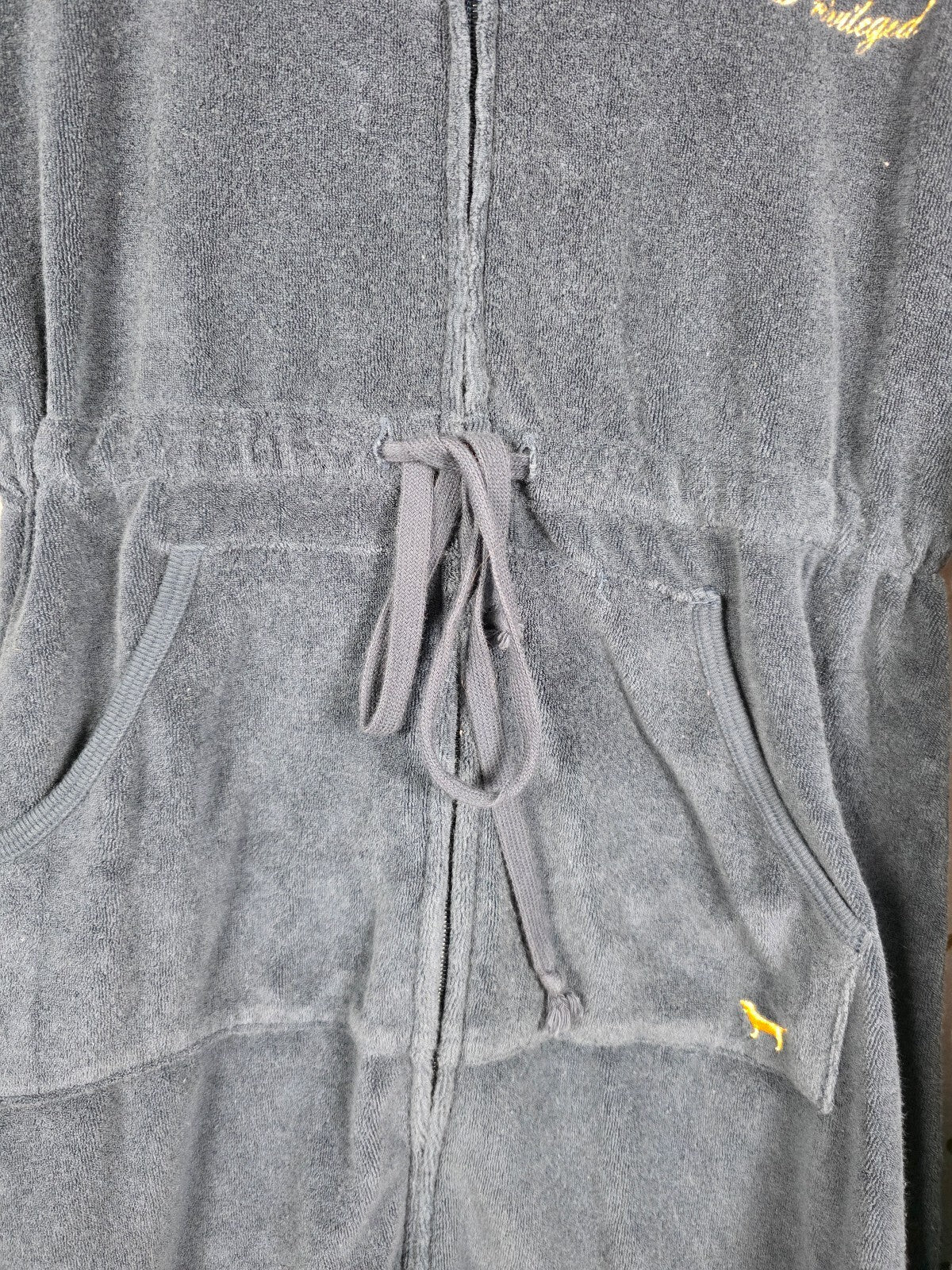 Victoria's Secret PINK Terry Cloth Hooded Tunic Cover Up Dress Large Y2K Vintage