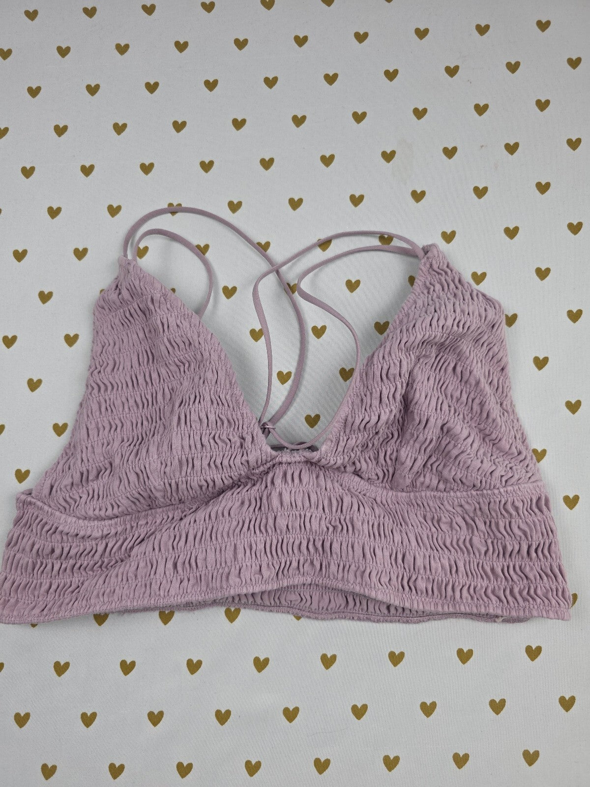 Victorias Secret Pink Strappy Stretch Bralette Bra Top Tank XL