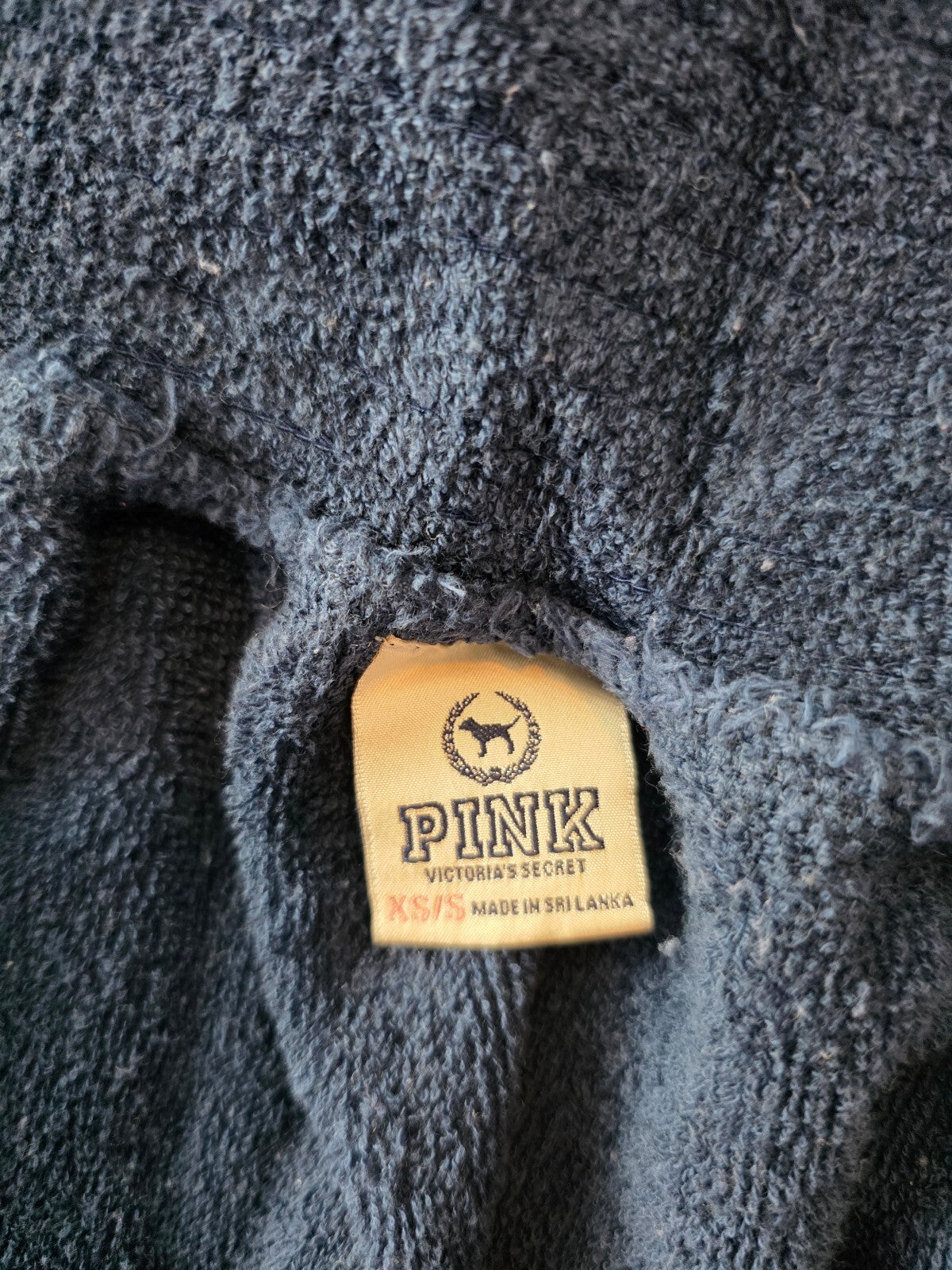Vintage PINK Victoria's Secret Velour Spa Wrap Towel Peace Heart XS Y2K 2008