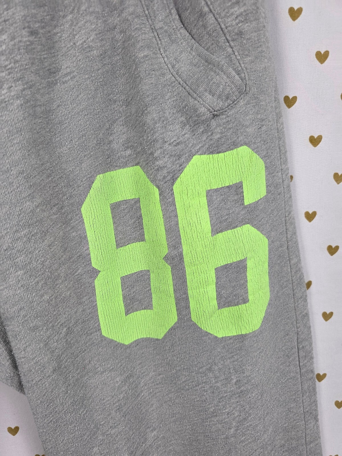 Victorias Secret PINK Vintage Boyfriend Diaper Butt Neon Logo Sweats SMALL