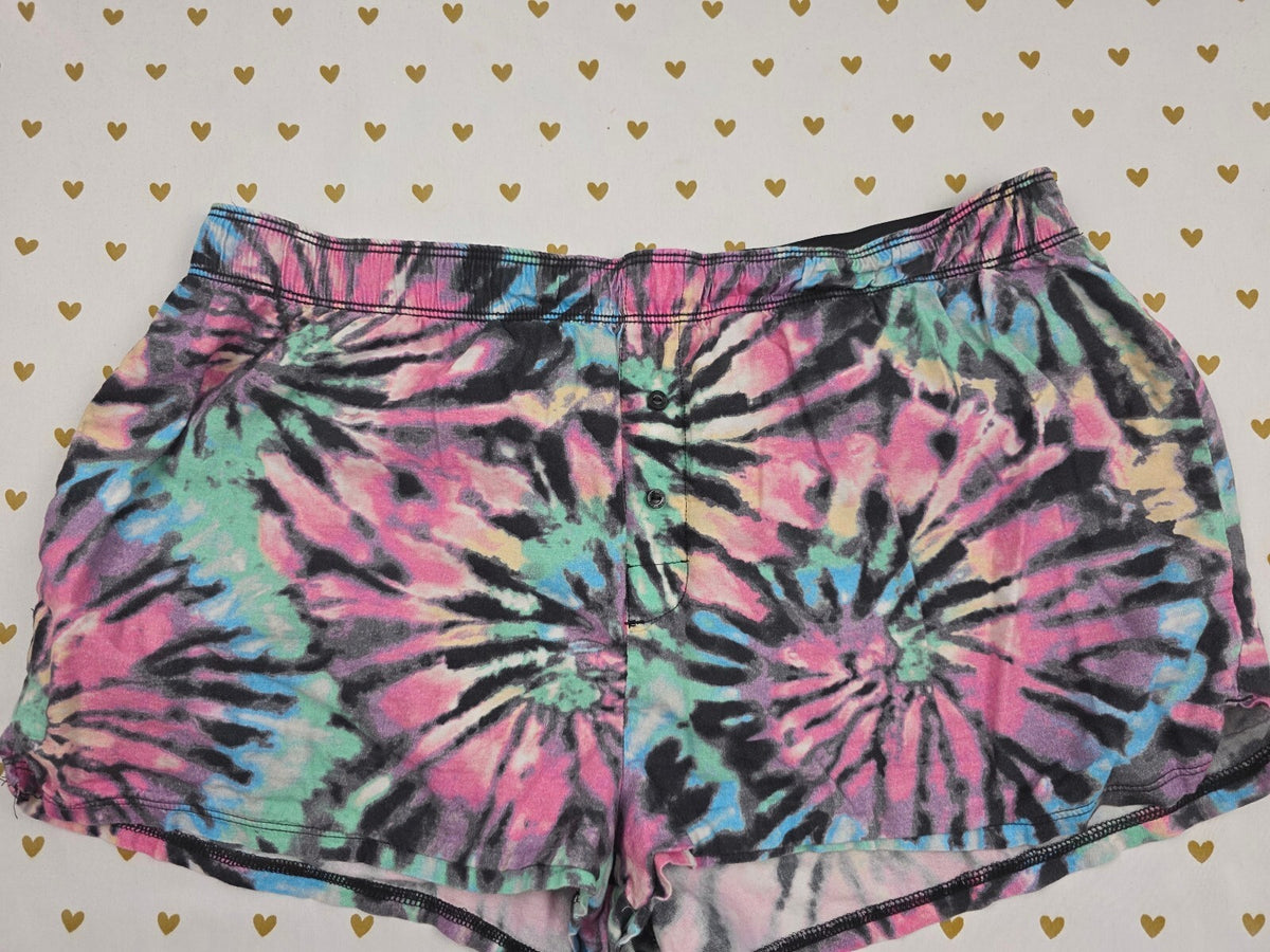 Victorias Secret PINK Tye Dye Medium Sleep Shorts Boxers Pajama Bottoms