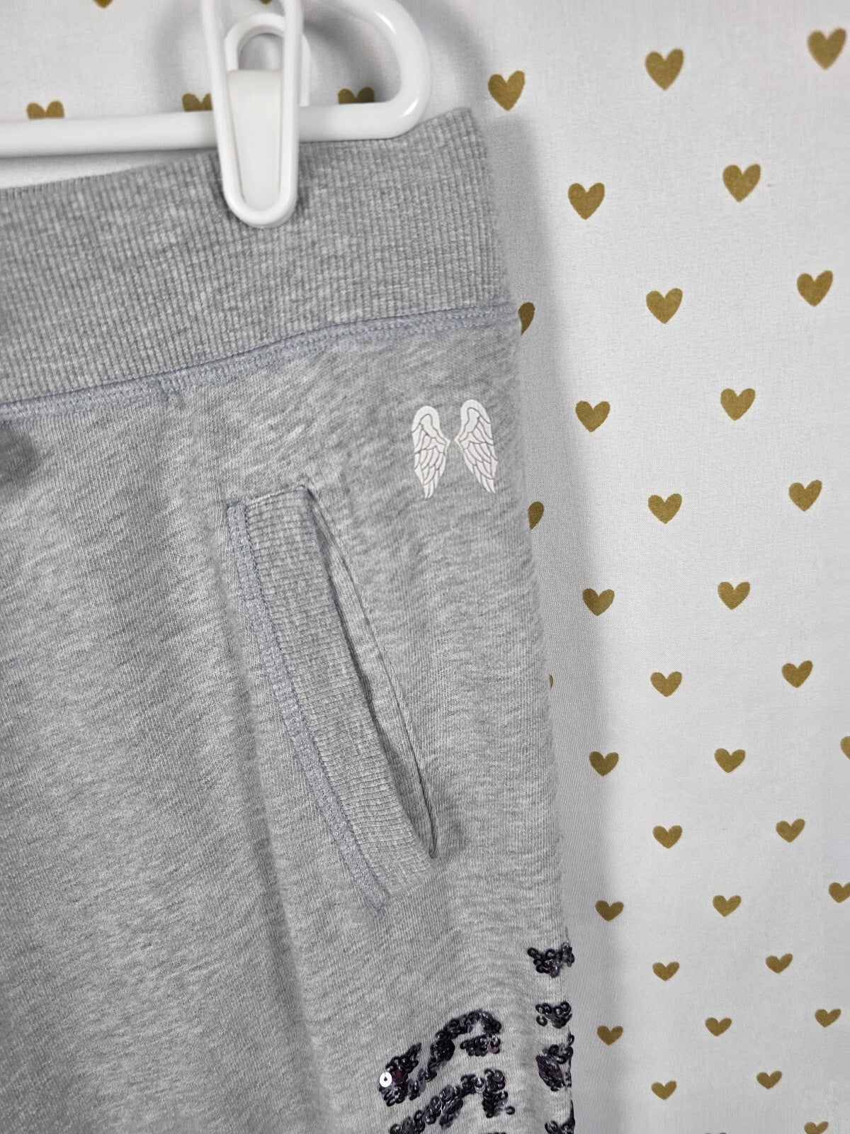 Victorias Secret Wings Angels Bling Sequined Sweats Sweatpants Medium Long