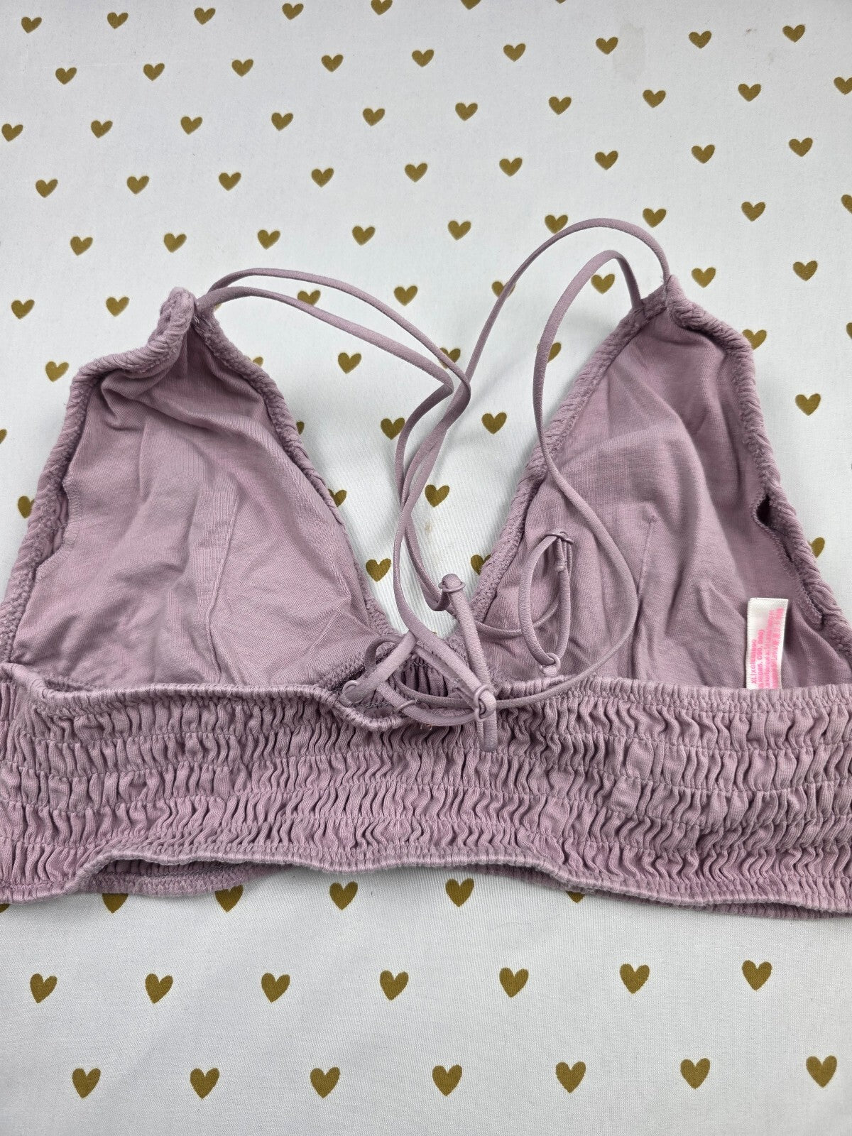 Victorias Secret Pink Strappy Stretch Bralette Bra Top Tank XL