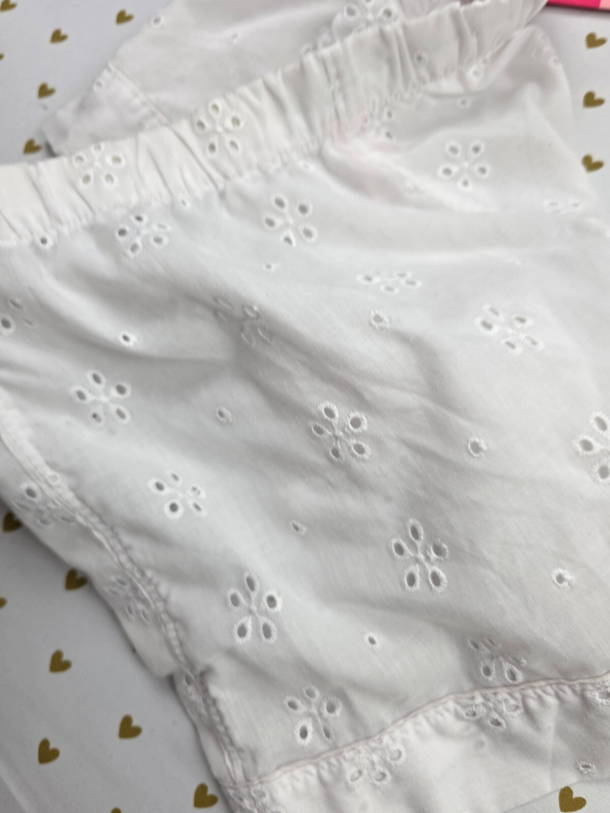 Victorias Secret White eyelet Medium Sleep Shorts Boxers Pajama Bottoms