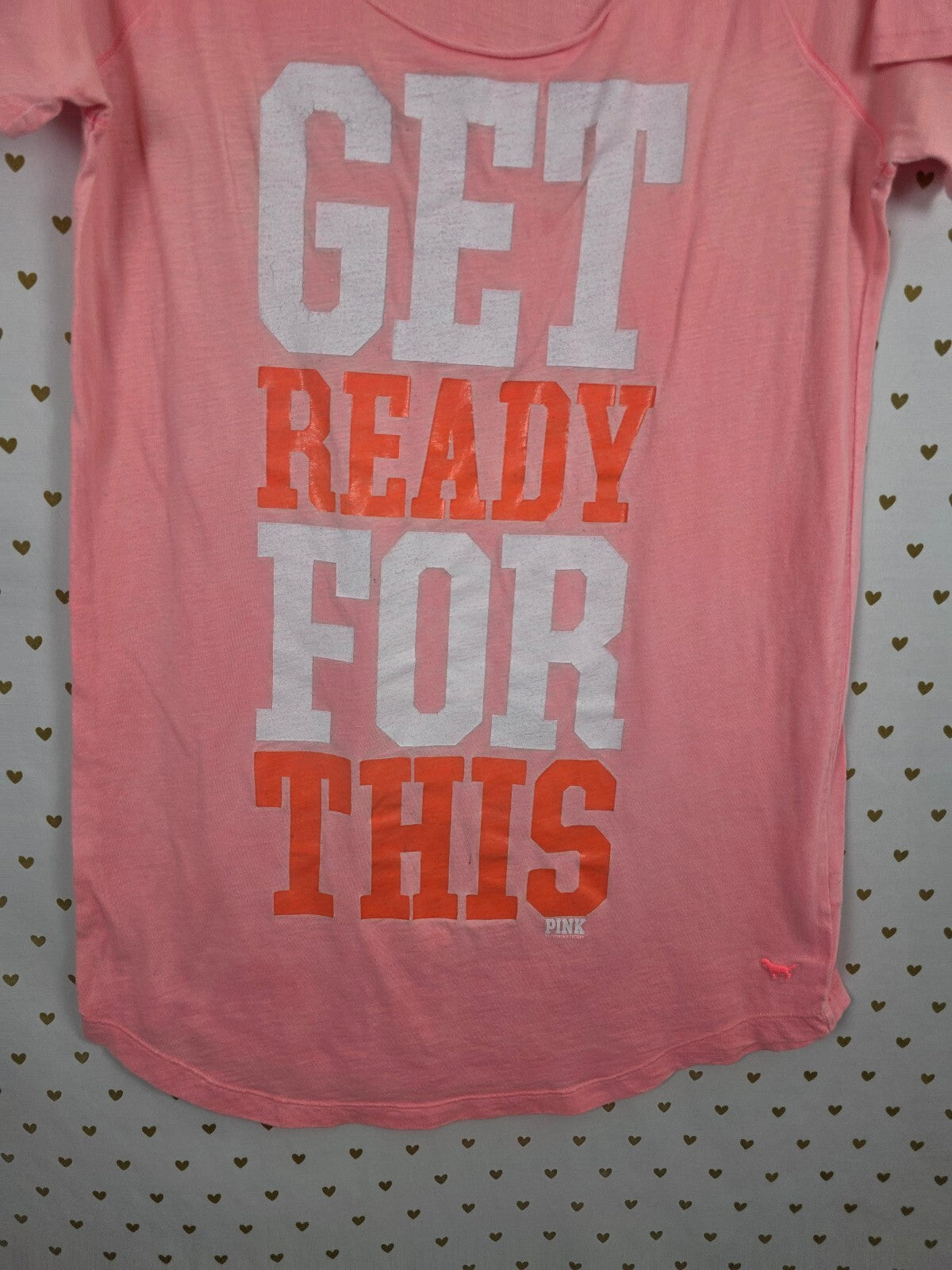 Victorias Secret Pink Vintage Get Ready For This Nightgown Sleep Shirt Dress L