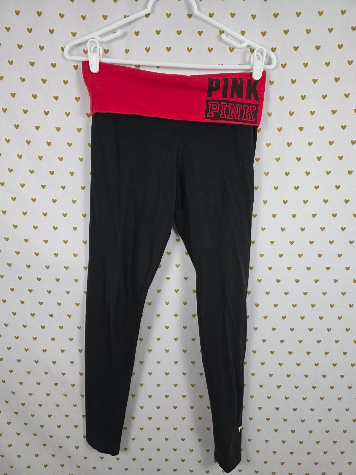 Victorias Secret PINK Vintage Red Logo ankle Skinny T2k Yoga Pants Small