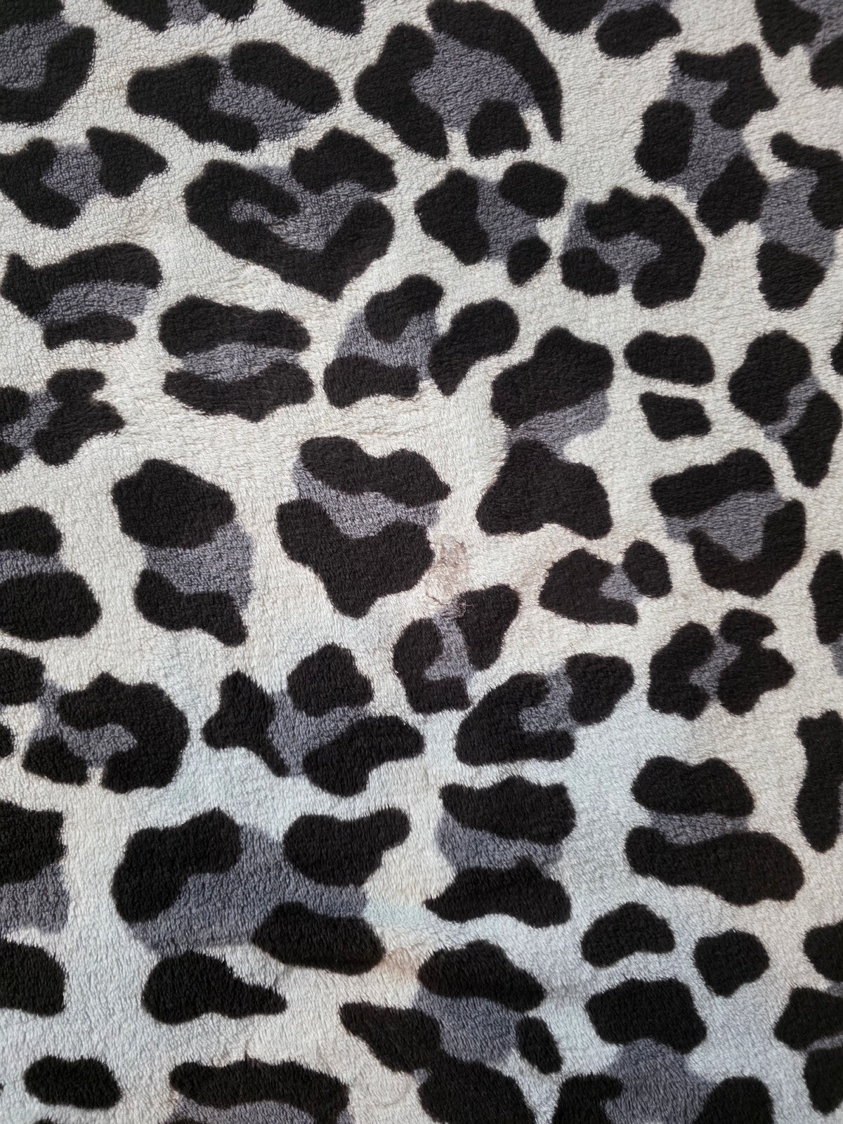 Rare Vintage Victoria's Secret PINK Leopard Stadium Blanket Throw Gray Black