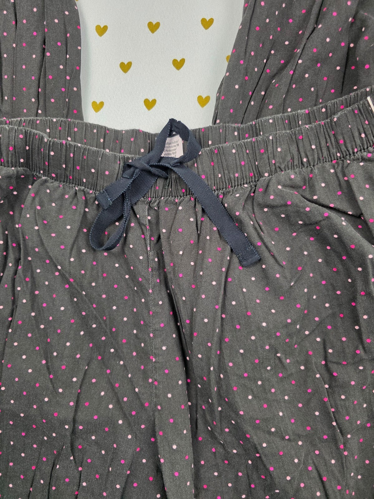 Victorias Secret Black Soft Polka Dot medium Sleep Pants Pajama PJ Bottoms