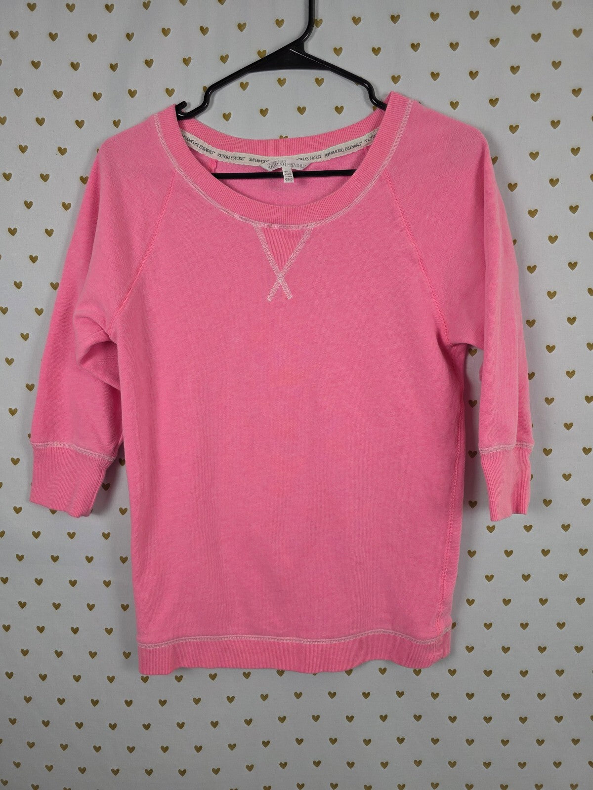 Victorias Secret Angels Wings Quarter Sleeve Pink Sweater Supermodel Essentials