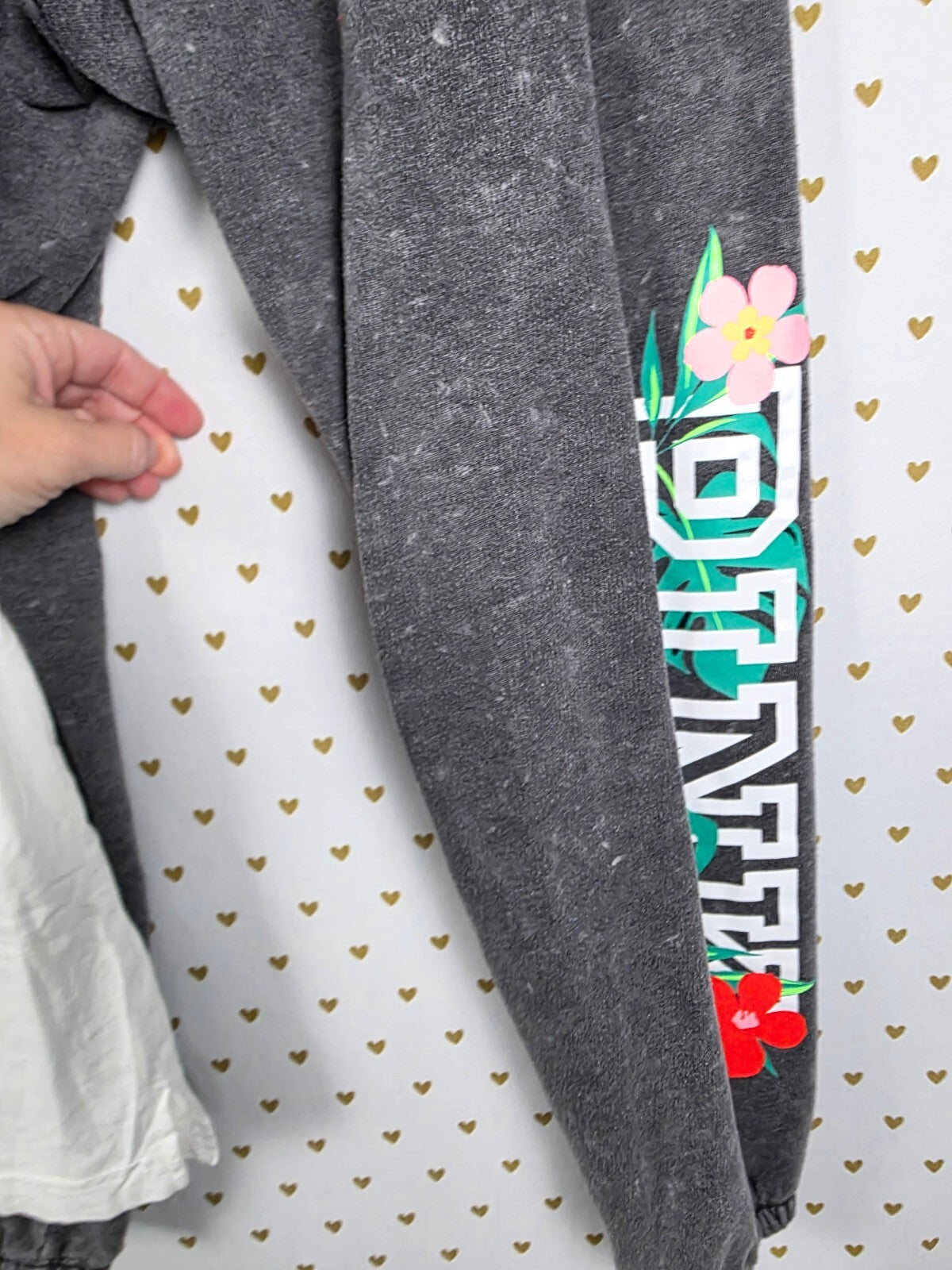 Victorias Secret PINK Vintage Hawaiian Hibiscus Set LARGE Sweats Tee shirt