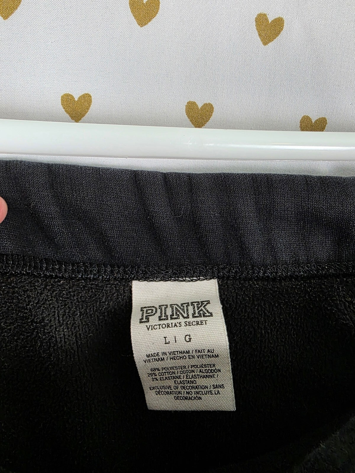 Victorias Secret PINK Thick Warm Boyfriend Sweats Flare Diaper Butt Large