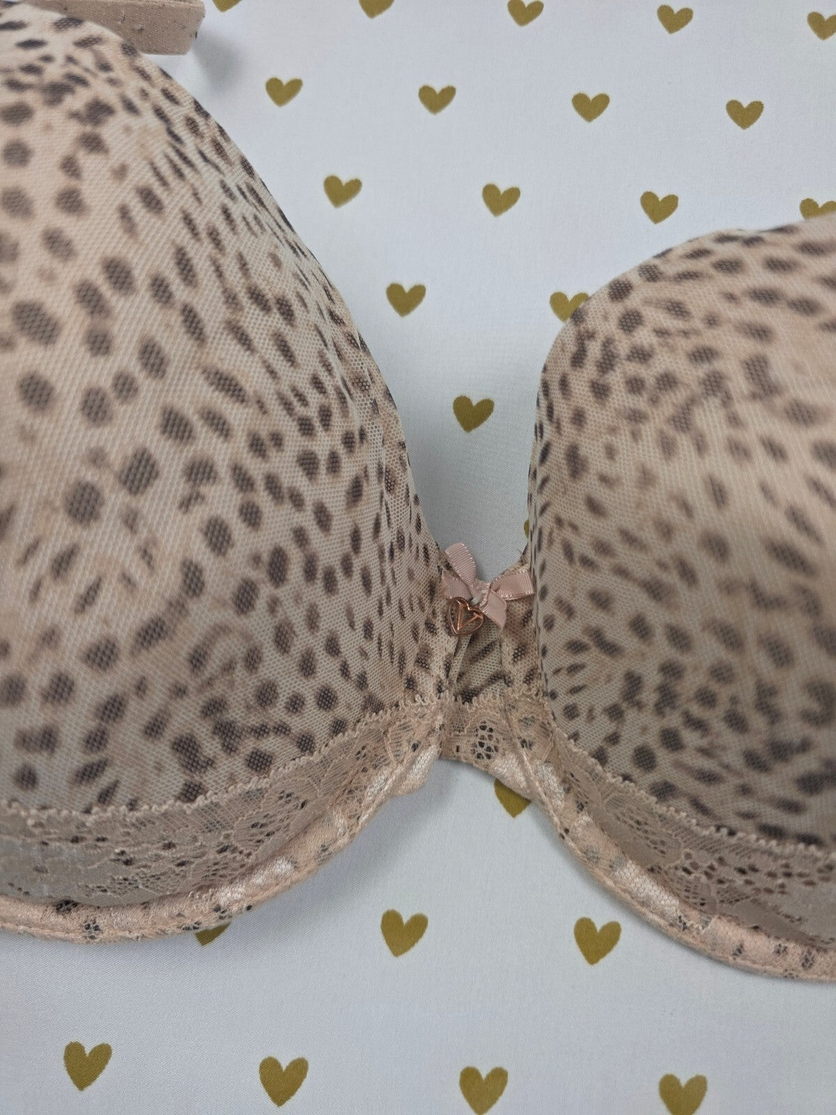 Victorias Secret  Animal Print Lined Perfect Coverage Bra 38D