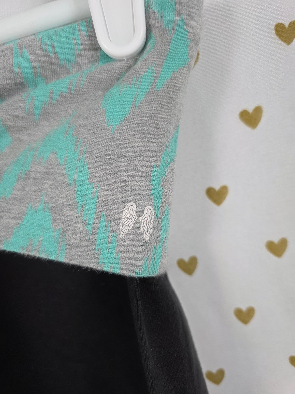 Victorias Secret Neon Foldover Yoga pants Y2k Vintage ANGELS Wings Small