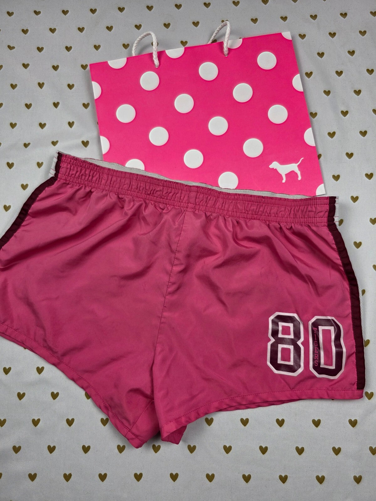 Victorias Secret PINK VINTAGE Logo Butt Y2k Cute Shorts READY SET PINK SMALL