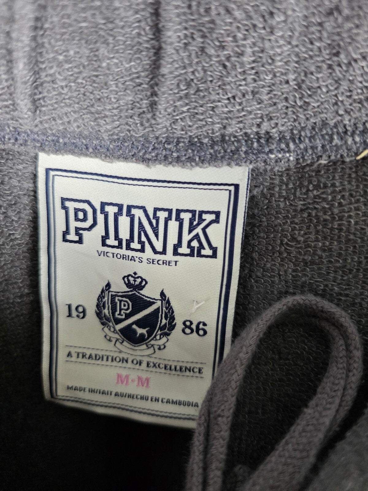 Victorias Secret PINK Vintage Y2k Heart Boyfriend Diaper Butt Sweats Logo Medium