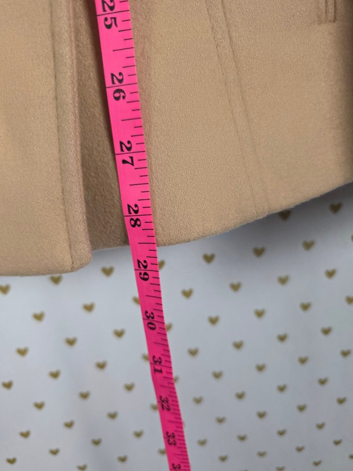 Victoria's Secret Camel Wool Blend Pea Coat Military Jacket Women's 10 Beige