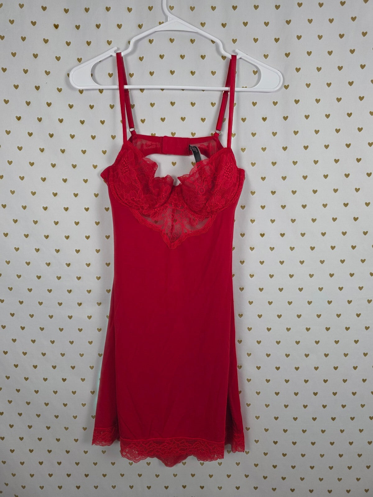 Victorias Secret Red Sexy Underwire Soft Nightie Slip Dress Large