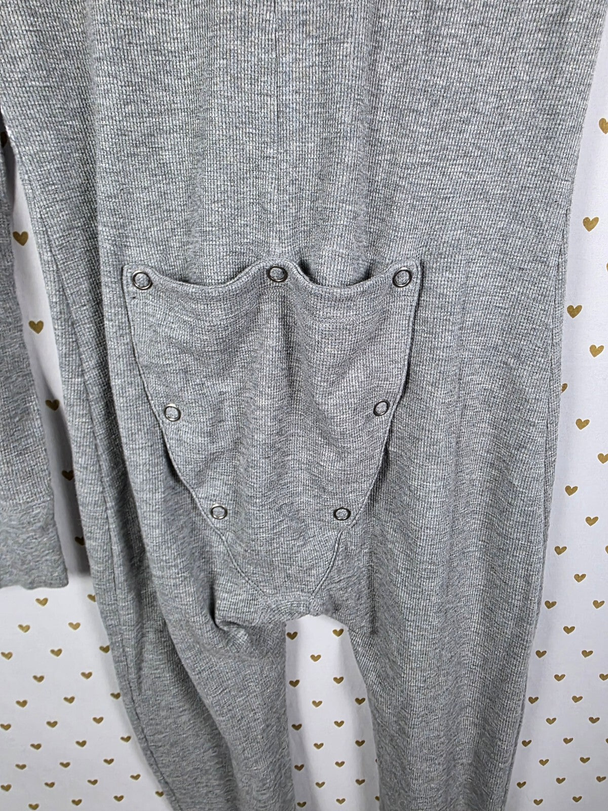 Victoria's Secret PINK Long Jane Thermal Large Fair Isle Drop Seat Pajamas
