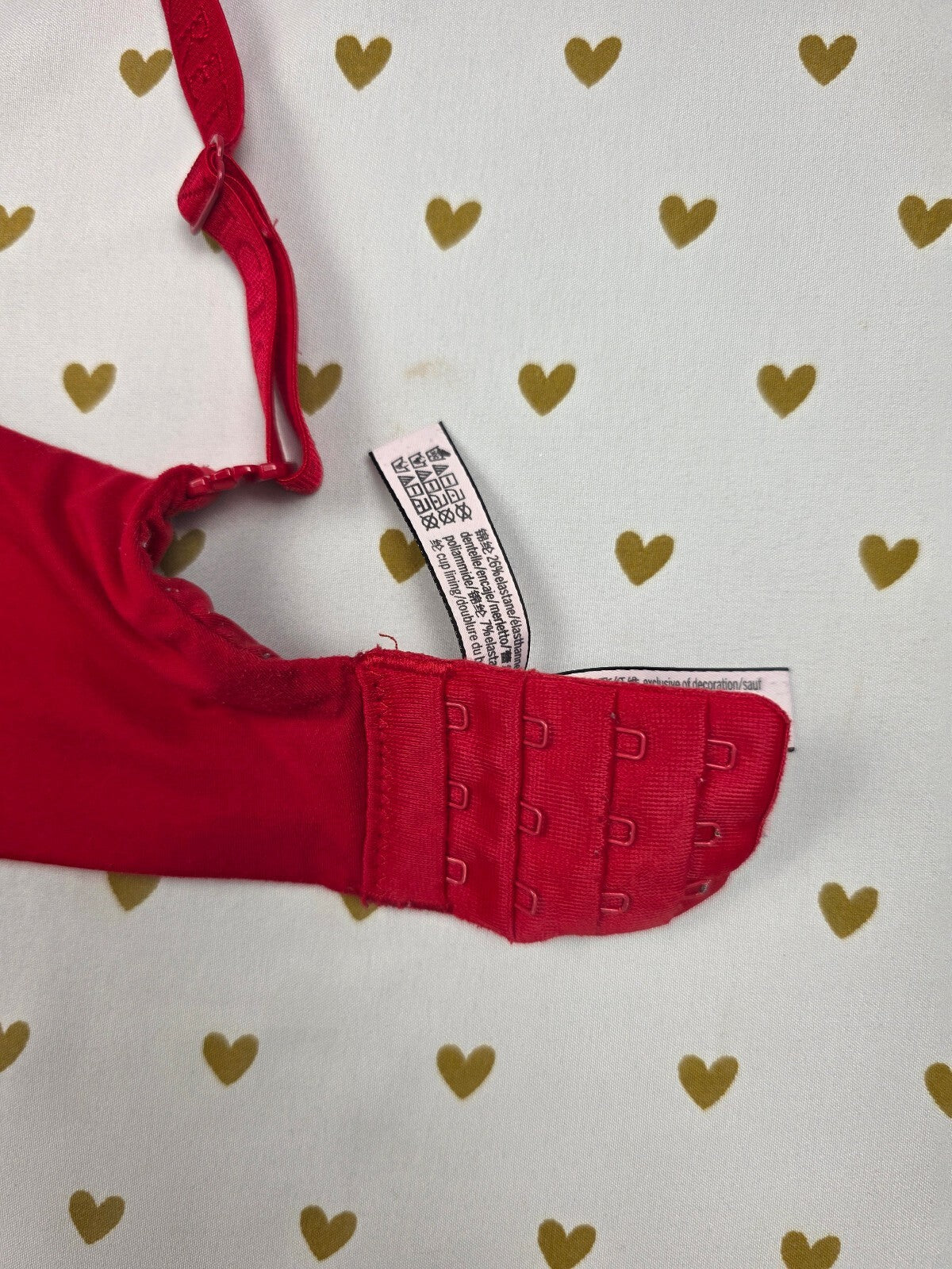 Victorias Secret Red Lined Perfect Coverage Bra 36DDD