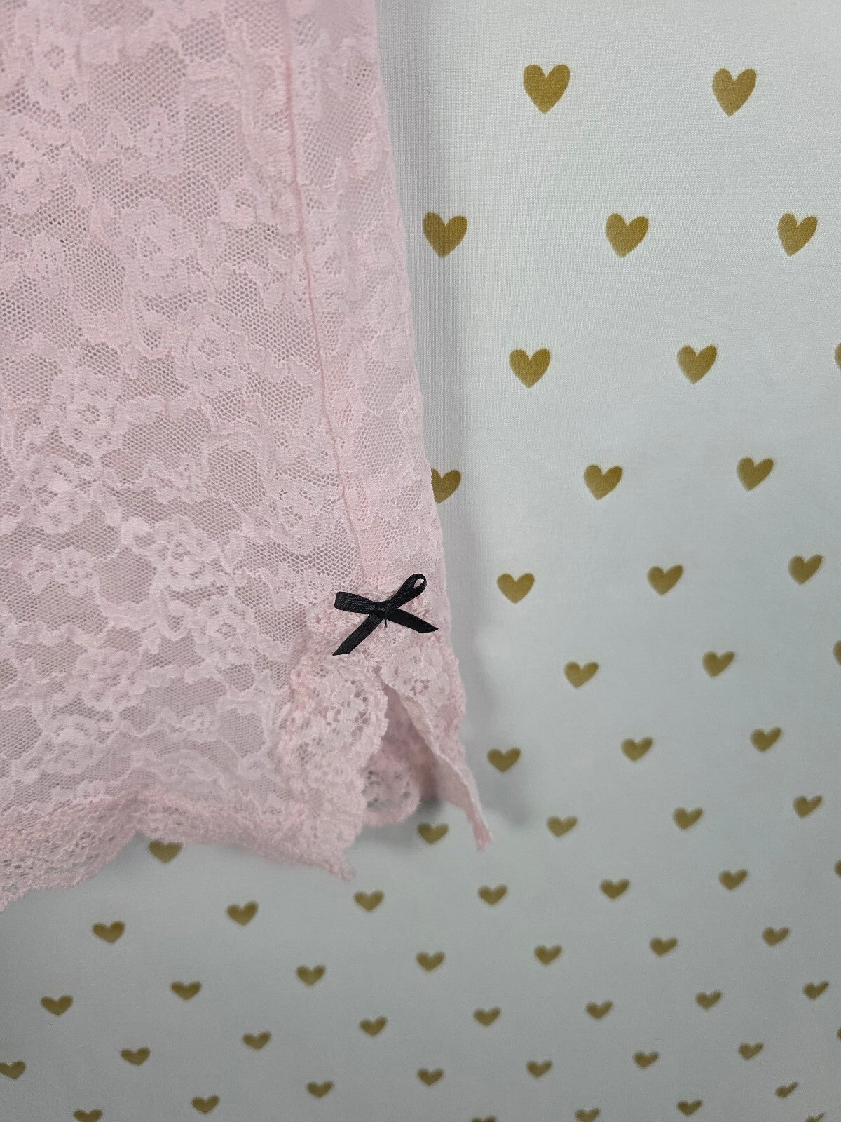 Victorias Secret Stretchy Light Pink Lace Nightie Lingerie slip dress MEDIUM