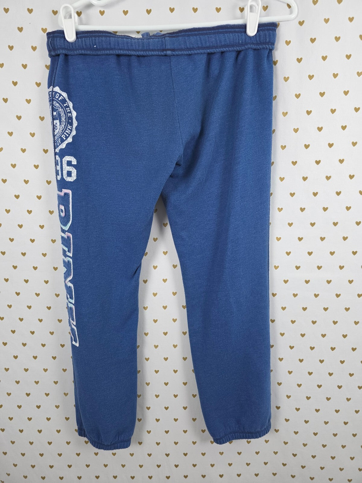 Victorias Secret PINK Blue XS Vintage Y2k University Embroidered Sweats