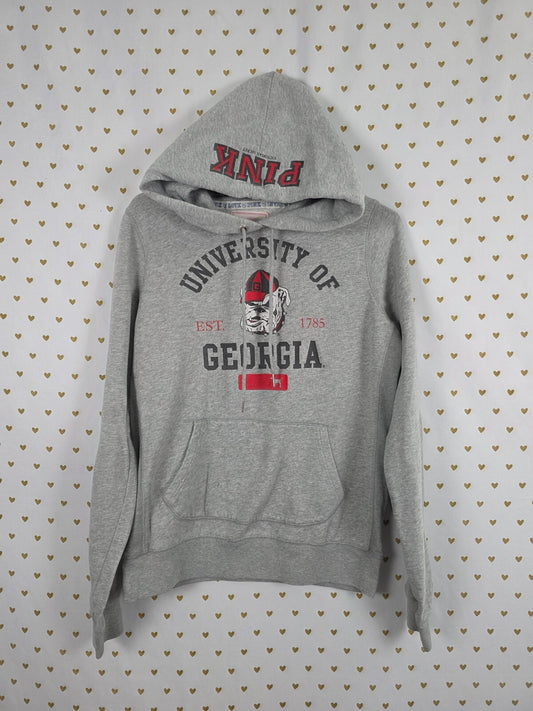 Victoria's Secret PINK Georgia Bulldogs UGA Hoodie L Janessa Mitchell Gray