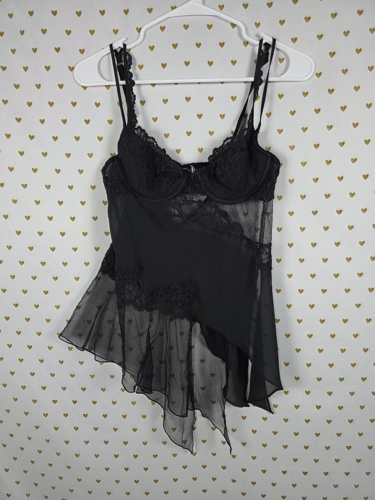 Victoria's Secret Vintage Slip Dress SILK Babydoll Chemise Lingerie  36B